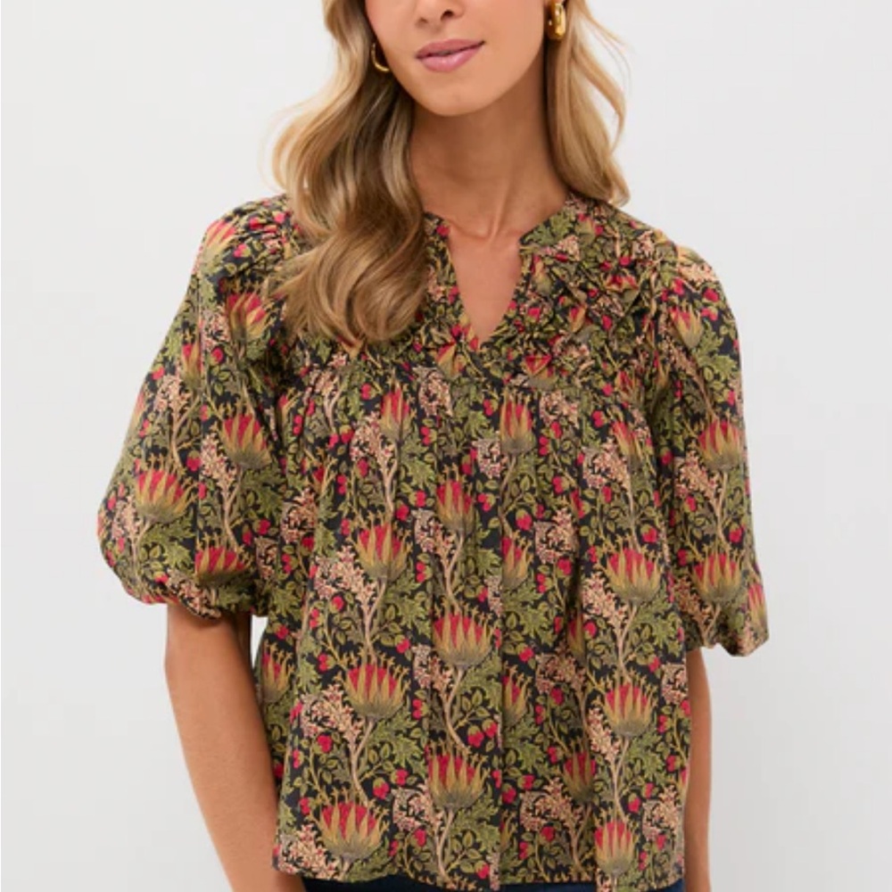 Floral Puff Sleeve Top